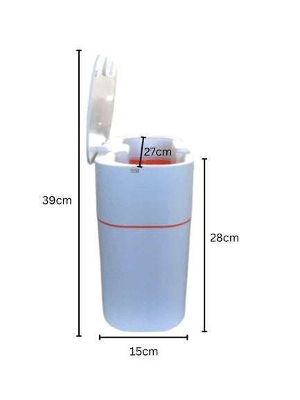 Smart Sensor Mülleimer, 8 L, schmal, wasserdicht, für enge Räume wie Schlafzimmer, Wohnzimmer, Badezimmer. Größe 27*15*28 cm, 50 passende 100 % kompostierbare Beutel sind enthalten