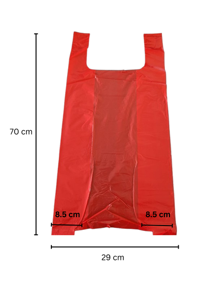 Warnschutz-LDPE-Industrie-T-Shirt-Säcke, 60L, 3,99€/Rolle