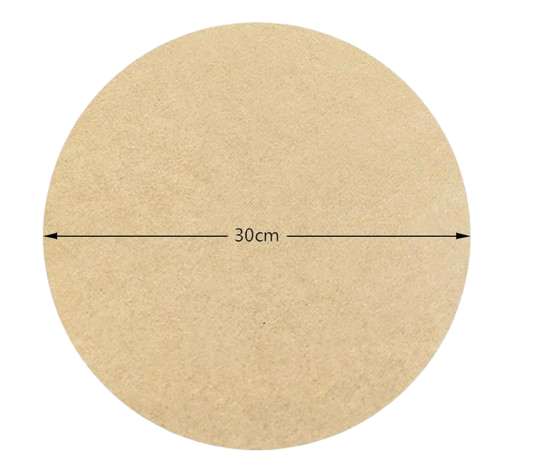 Backpapier/Burgerpapier/Hamburger-Patty-Papier als Bogen, rund, 30cm, BPA-frei, PFAS-frei, ungebleicht, 40g/m2,