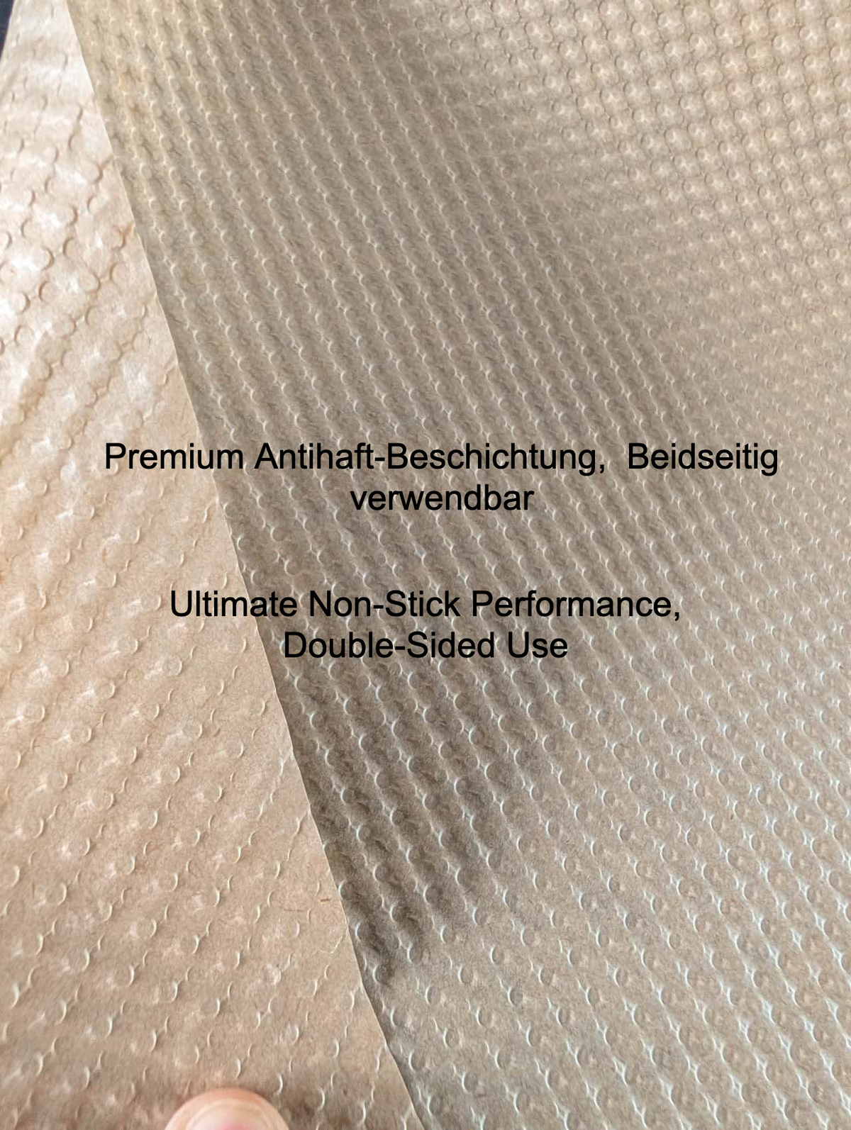 Backpapier auf Rolle, 8m*38cm, BPA-frei, PFAS-frei, Ungebleicht, 40g/m2, beidseitig Antihaftbeschichtung