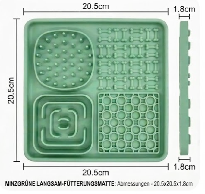Premium Slow-Feeder Lick Mat for Dogs & Cats – Anti-Gulping Bowl with Strong Suction Cups-S