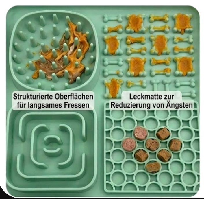 Premium Slow-Feeder Lick Mat for Dogs & Cats – Anti-Gulping Bowl with Strong Suction Cups-S