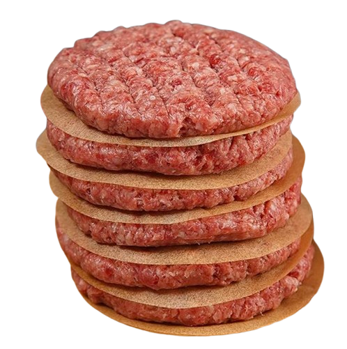 Backpapier/Burgerpapier/Hamburgerpapier/Patties-Trennblätter, rund, 11cm, BPA-frei, PFAS-frei, ungebleicht, 40g/m2, extra stark