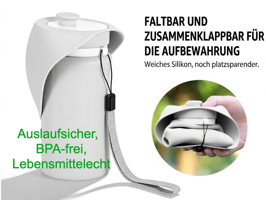 Zusammenklappbarer Trinknapf für Haustiere, 550 ml
