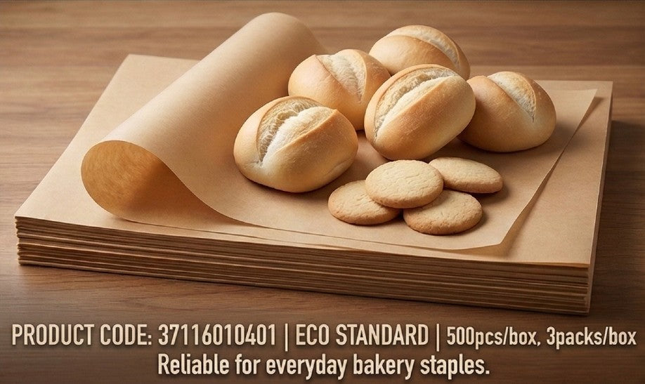 Backpapier im Bogen, 60 cm * 40 cm, BPA-frei, PFAS-frei, ungebleicht, 38 g/m², Güteklasse I, Öko-Standard