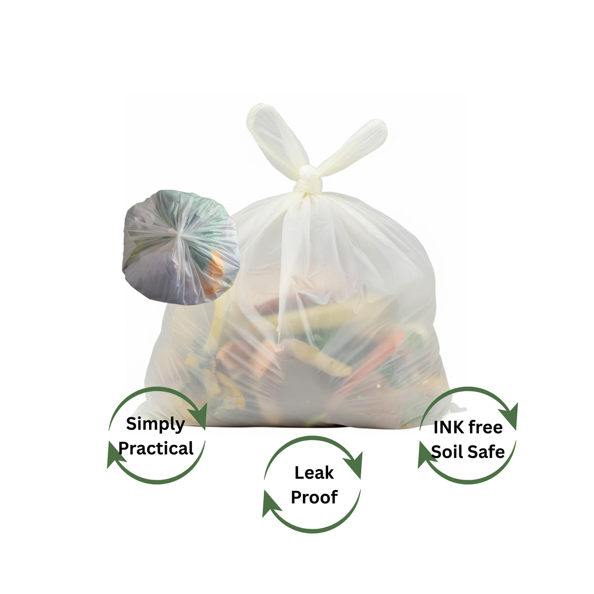 Kompostierbarer Beutel / Compostable bag, 5L, Extra stark, 2,99 €/Rolle