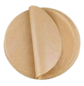 Backpapier/Burgerpapier/Hamburger-Patty-Papier als Bogen, rund, 30cm, BPA-frei, PFAS-frei, ungebleicht, 40g/m2,